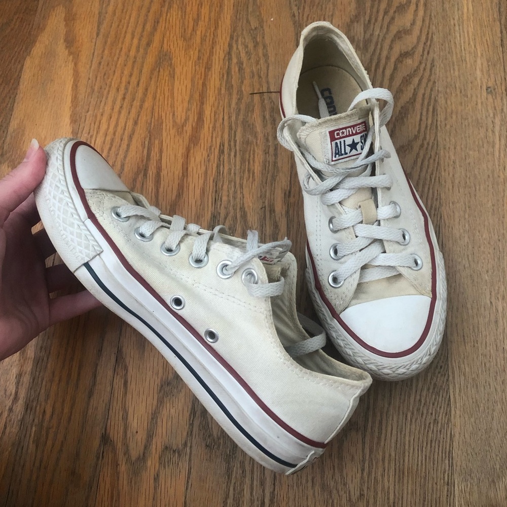 White Converse all stars